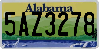 AL license plate 5AZ3278