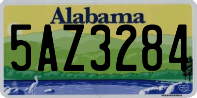 AL license plate 5AZ3284