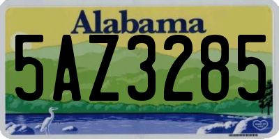 AL license plate 5AZ3285