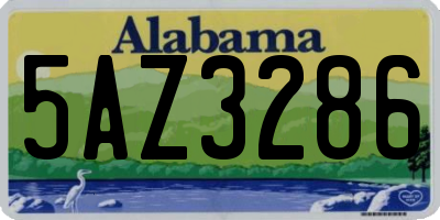 AL license plate 5AZ3286