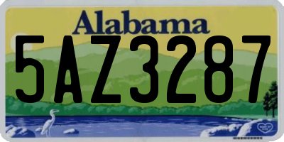 AL license plate 5AZ3287