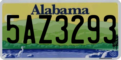 AL license plate 5AZ3293