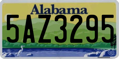 AL license plate 5AZ3295