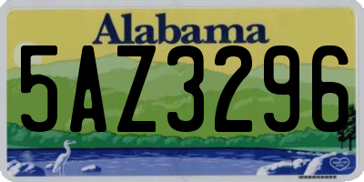 AL license plate 5AZ3296
