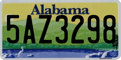 AL license plate 5AZ3298