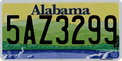 AL license plate 5AZ3299