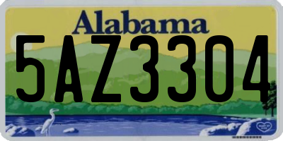 AL license plate 5AZ3304