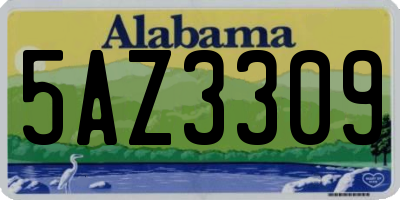 AL license plate 5AZ3309
