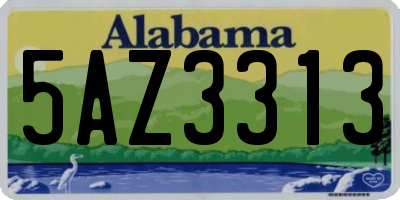 AL license plate 5AZ3313