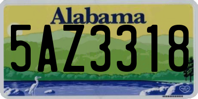 AL license plate 5AZ3318