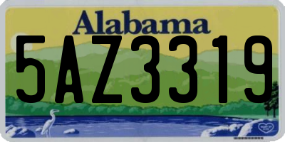 AL license plate 5AZ3319