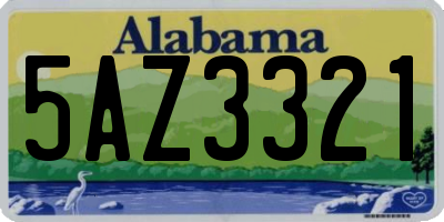 AL license plate 5AZ3321