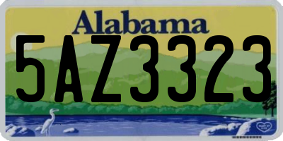 AL license plate 5AZ3323