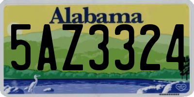 AL license plate 5AZ3324