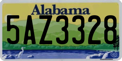 AL license plate 5AZ3328
