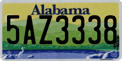 AL license plate 5AZ3338