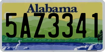 AL license plate 5AZ3341