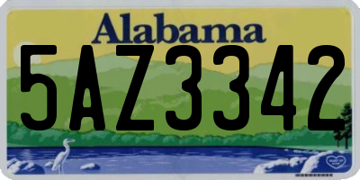 AL license plate 5AZ3342