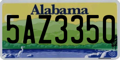 AL license plate 5AZ3350