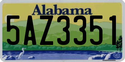 AL license plate 5AZ3351