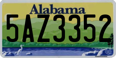 AL license plate 5AZ3352