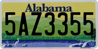 AL license plate 5AZ3355