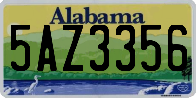AL license plate 5AZ3356