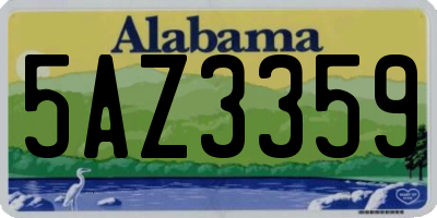 AL license plate 5AZ3359