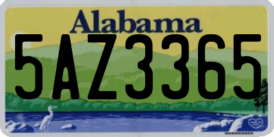 AL license plate 5AZ3365