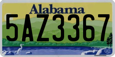AL license plate 5AZ3367
