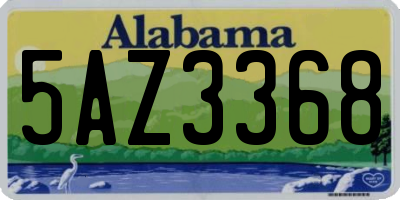 AL license plate 5AZ3368