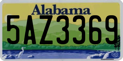 AL license plate 5AZ3369