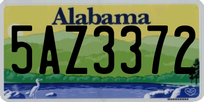 AL license plate 5AZ3372