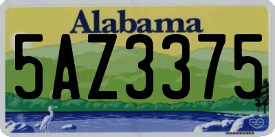AL license plate 5AZ3375