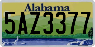 AL license plate 5AZ3377