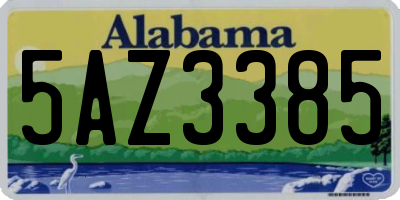 AL license plate 5AZ3385