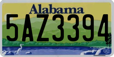 AL license plate 5AZ3394