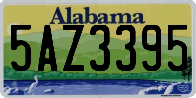 AL license plate 5AZ3395