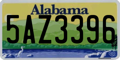 AL license plate 5AZ3396