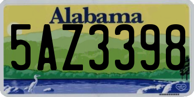 AL license plate 5AZ3398