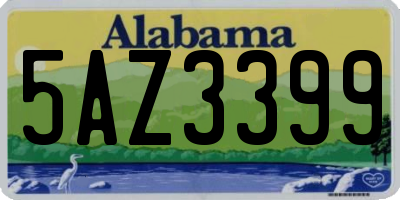 AL license plate 5AZ3399