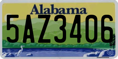 AL license plate 5AZ3406