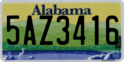 AL license plate 5AZ3416