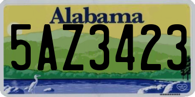 AL license plate 5AZ3423