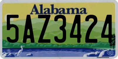 AL license plate 5AZ3424
