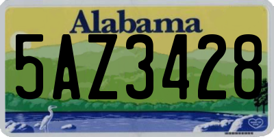 AL license plate 5AZ3428