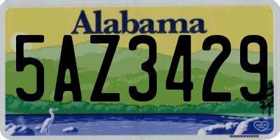 AL license plate 5AZ3429