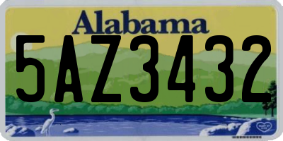 AL license plate 5AZ3432