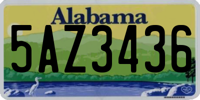 AL license plate 5AZ3436