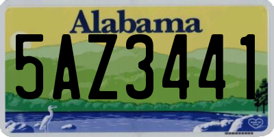 AL license plate 5AZ3441